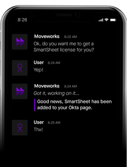 Moveworks phone chat example