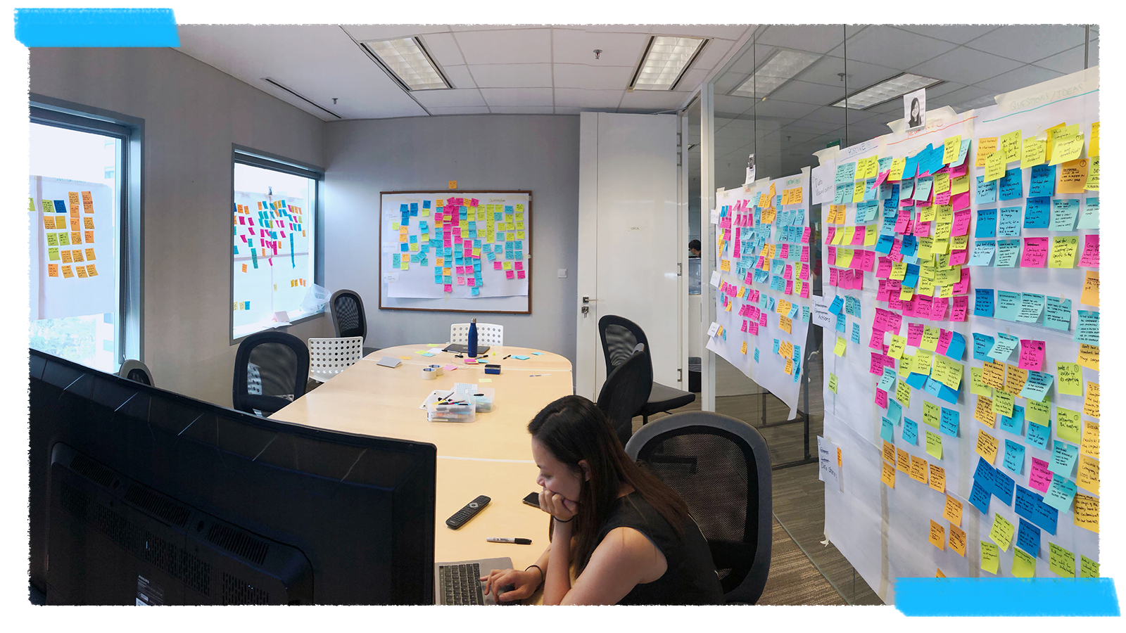 Reveal team meeting sticky notes