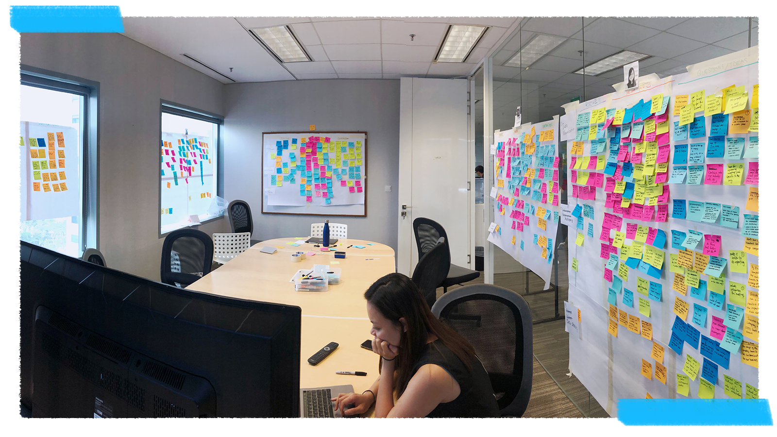 Reveal team meeting sticky notes